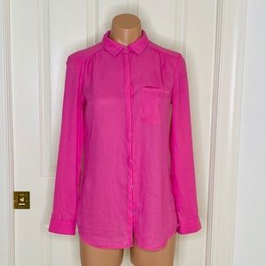 H&M pink blouse Barbie pink size 4